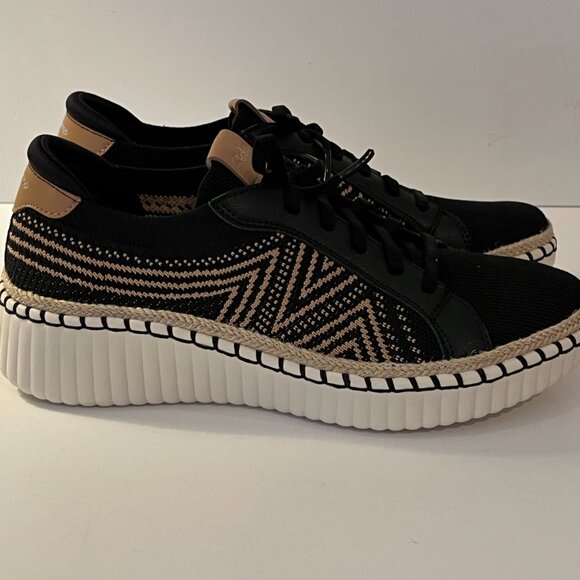 SKECHERS Wilshire Blvd Bellevue Sneakers Black STRETCHFIT MEMORY FOAM Womens 8.5 - Picture 7 of 10